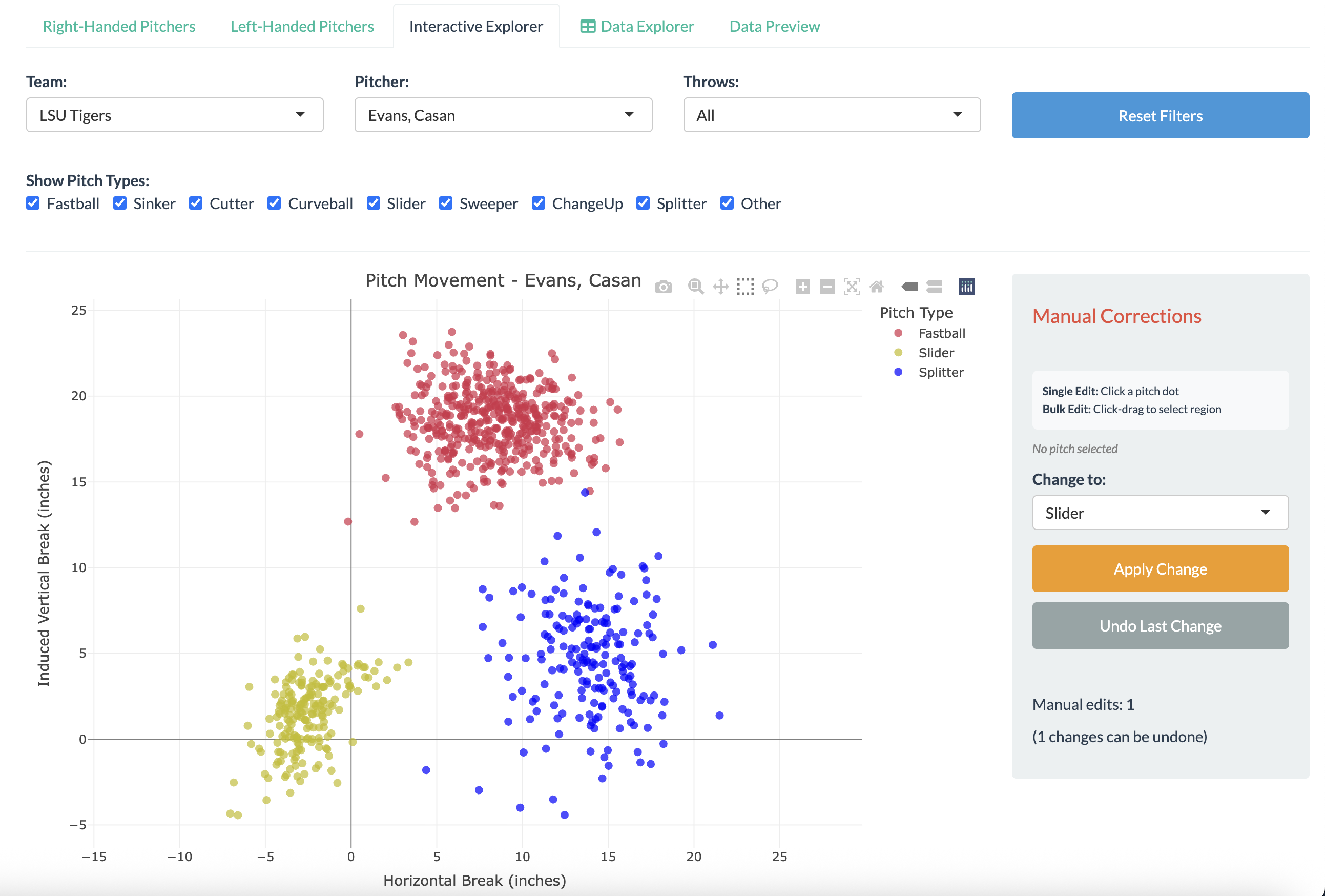 Interactive Movement Plot